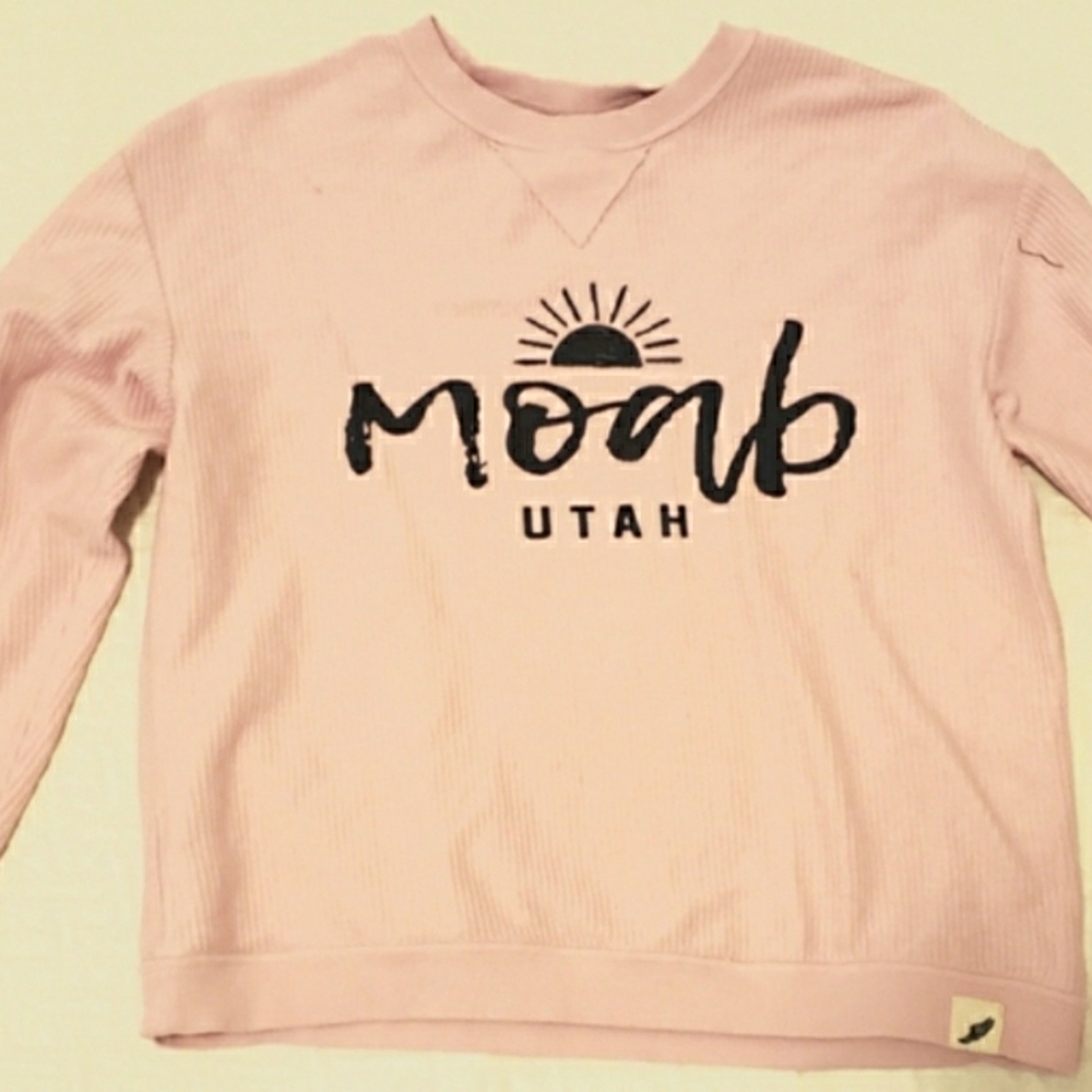 Moab, Utah Sweatshirt Pink Size S 100% Cotton